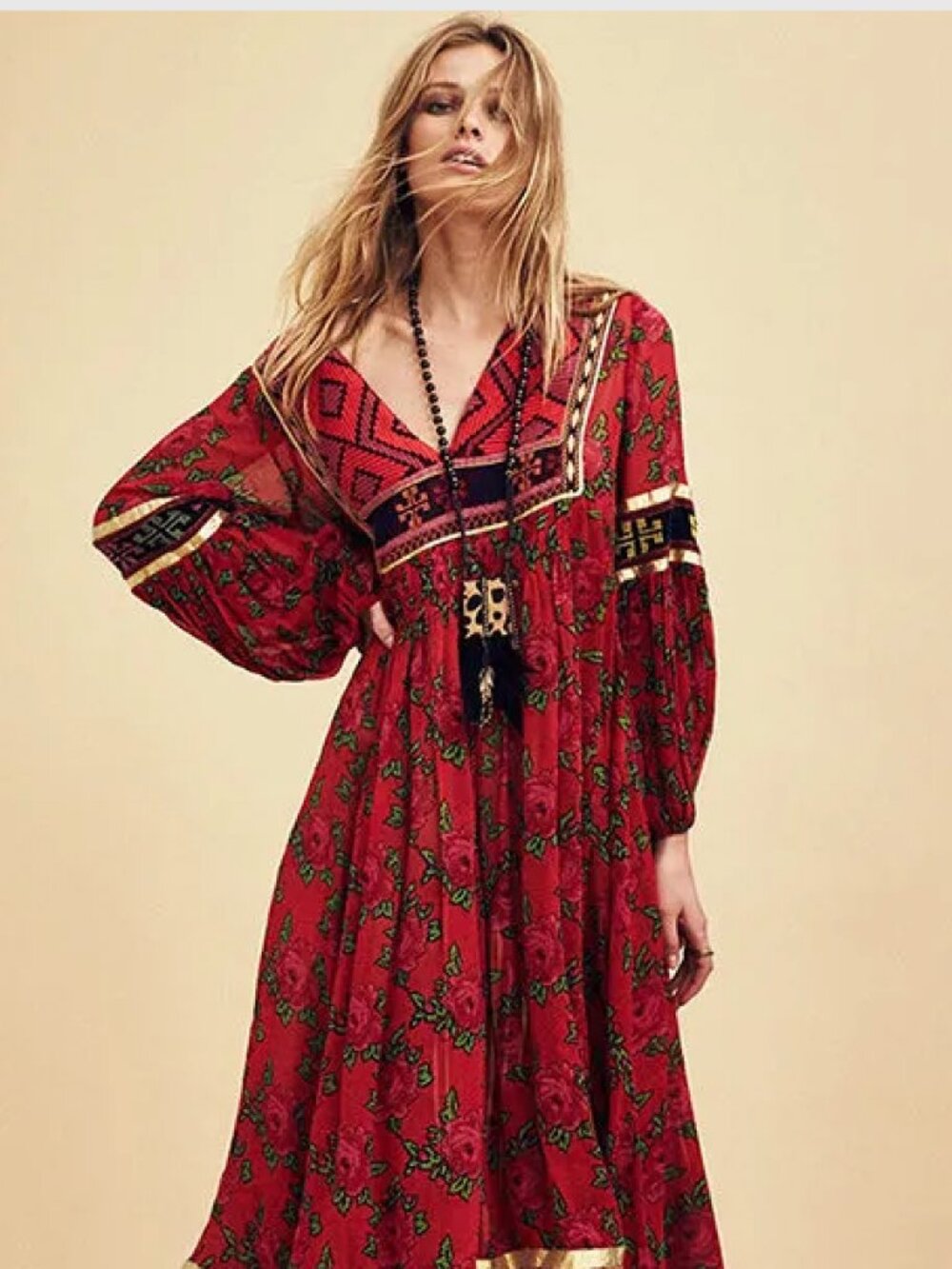 Free People Bold Blooms Maxi Dress  XS - Picture 4 of 7